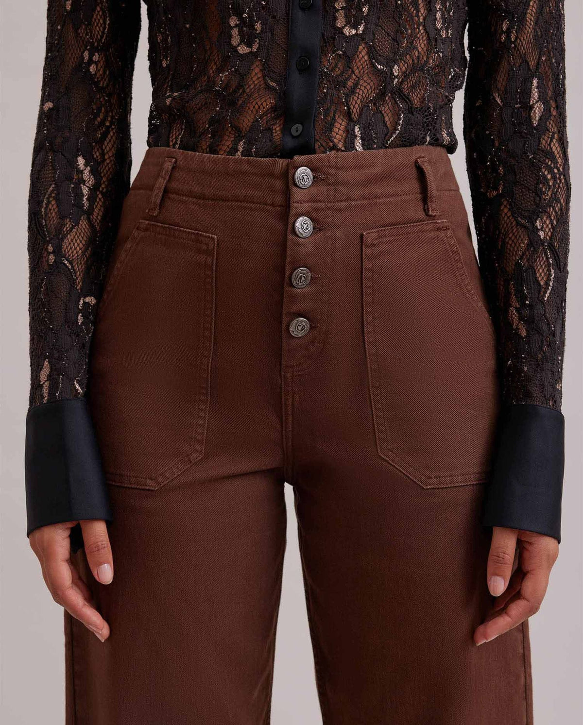 Jeans droit Intrigue - Chocolate
