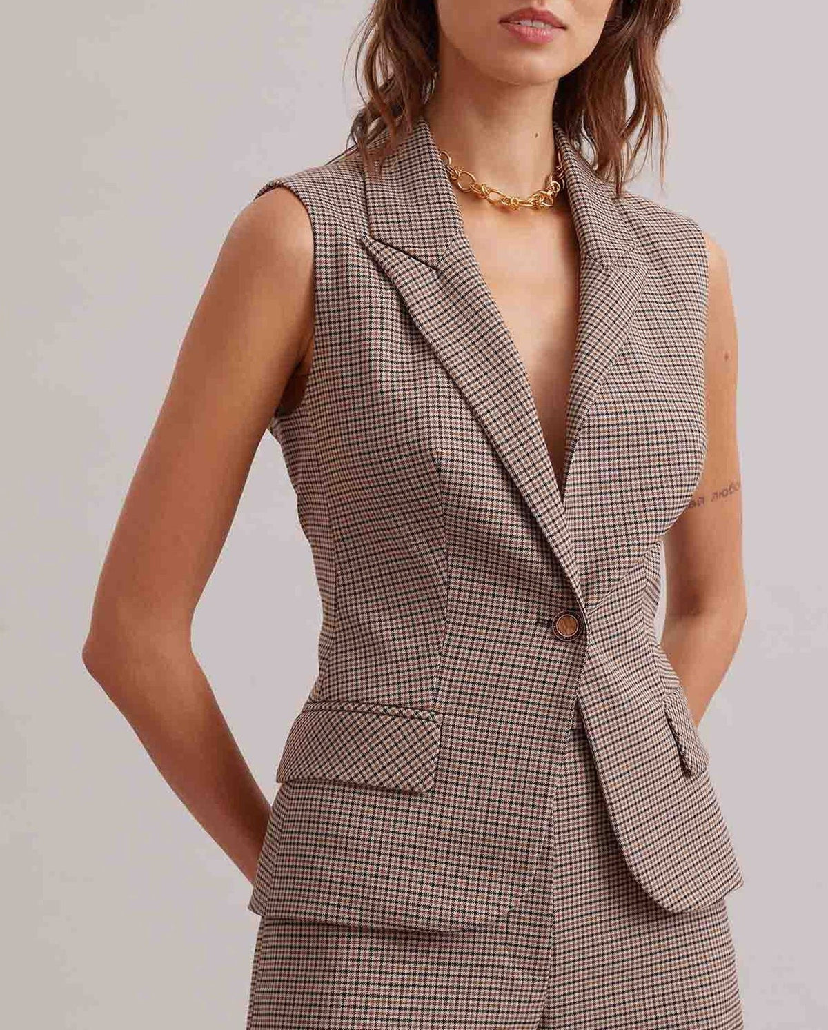 Gilet Grimoire sans manche - Almond Tan