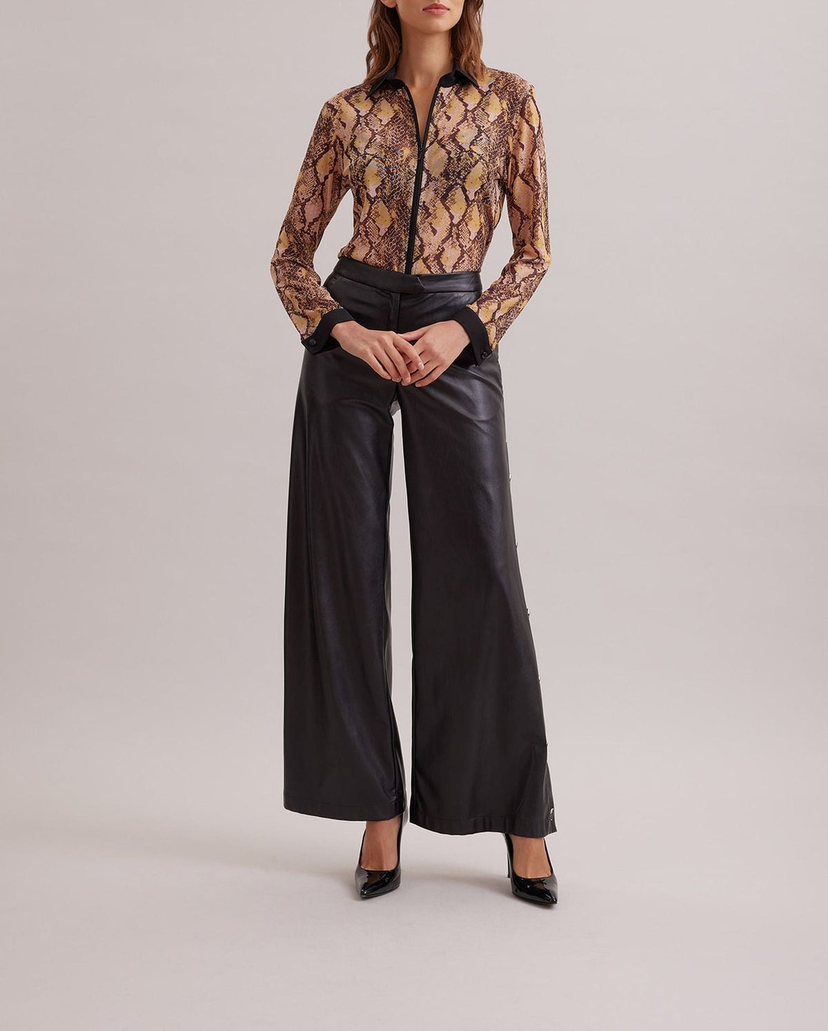Chemise Ardeur à zip - Chocolate