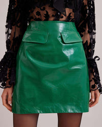 Mini-jupe Femina en cuir - Mint