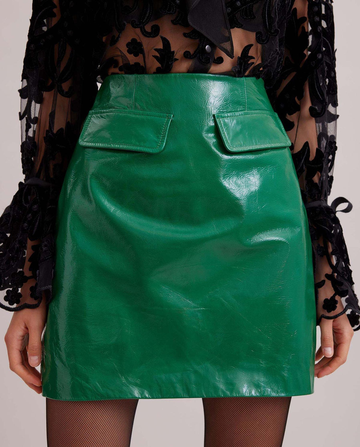 Mini-jupe Femina en cuir - Mint