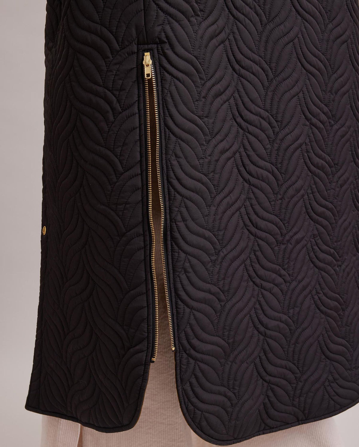 Manteau réversible Genes matelassé - Black