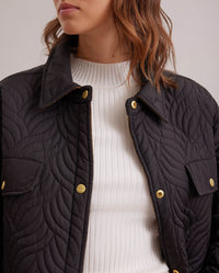 Manteau réversible Genes matelassé - Black