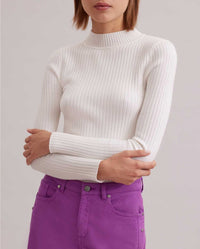 Pull Carnet à col roulé - Moon White