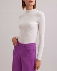Pull Carnet à col roulé - Moon White