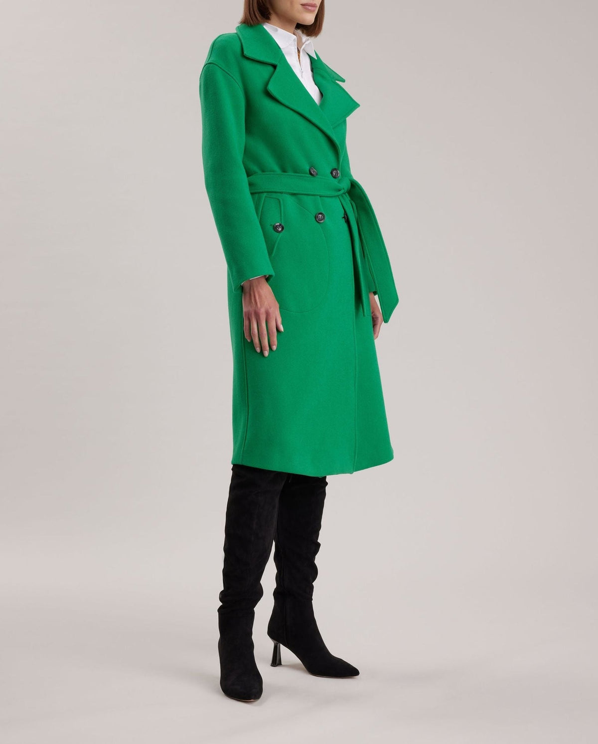 Trench-Coat Author en laine - Mint