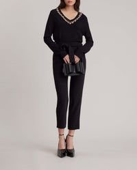 Pull Mayari en maille gauffrée - Black