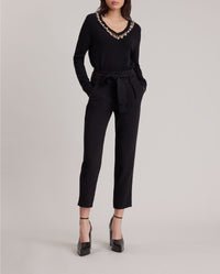 Pull Mayari en maille gauffrée - Black
