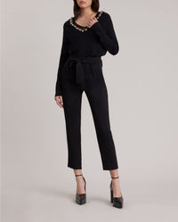 Pull Mayari en maille gauffrée - Black