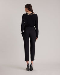 Pull Mayari en maille gauffrée - Black