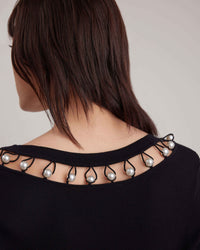 Pull Mayari en maille gauffrée - Black