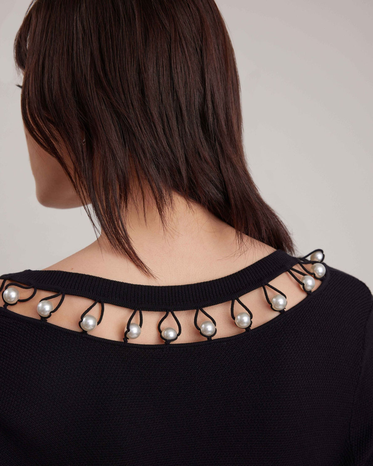 Pull Mayari en maille gauffrée - Black