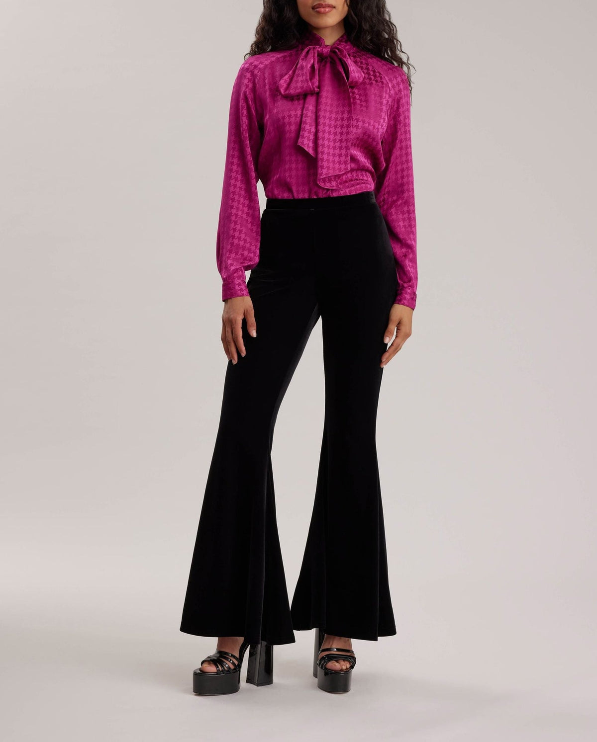 Chemise Willie à col noué - Berry
