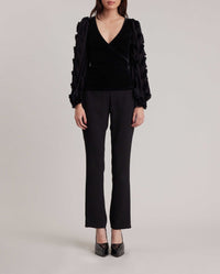 Blouse col v Carson - Black