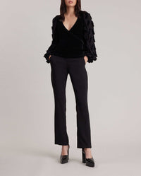 Blouse col v Carson - Black