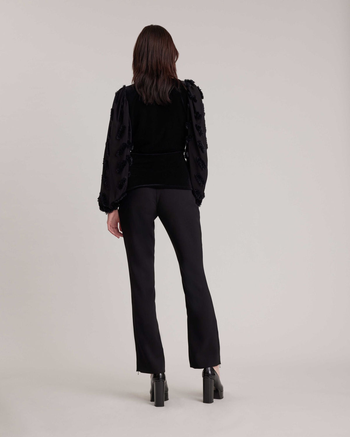 Blouse col v Carson - Black