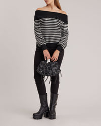 Pull Blackbird en laine - Black & White