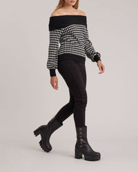 Pull Blackbird en laine - Black & White