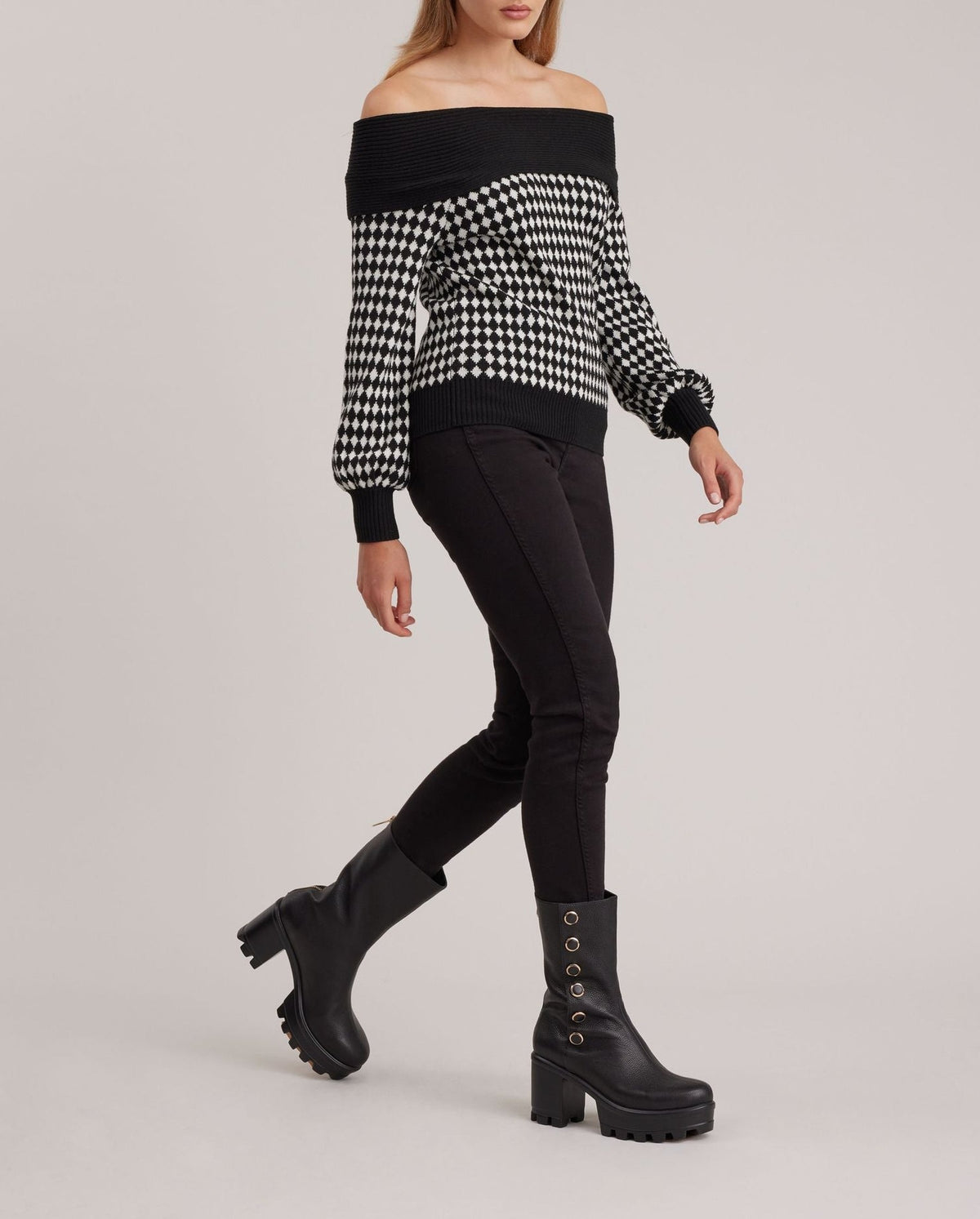 Pull Blackbird en laine - Black & White
