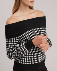 Pull Blackbird en laine - Black & White