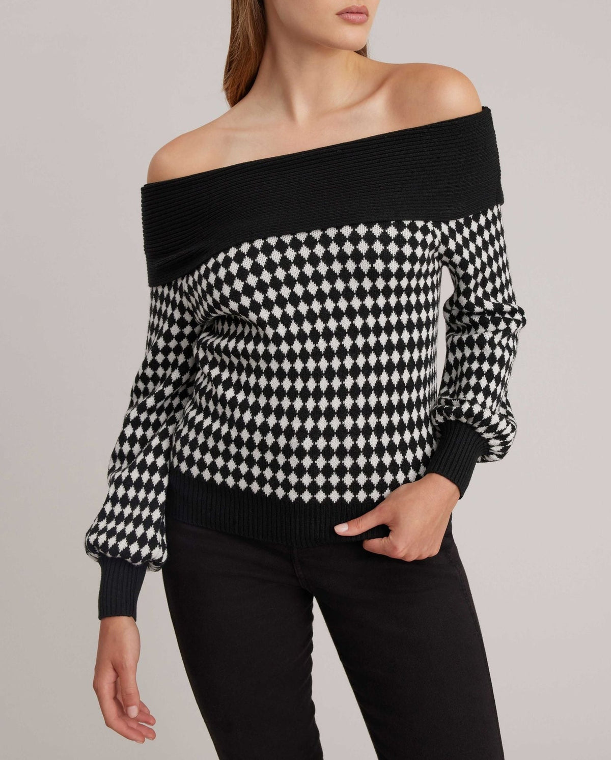 Pull Blackbird en laine - Black & White