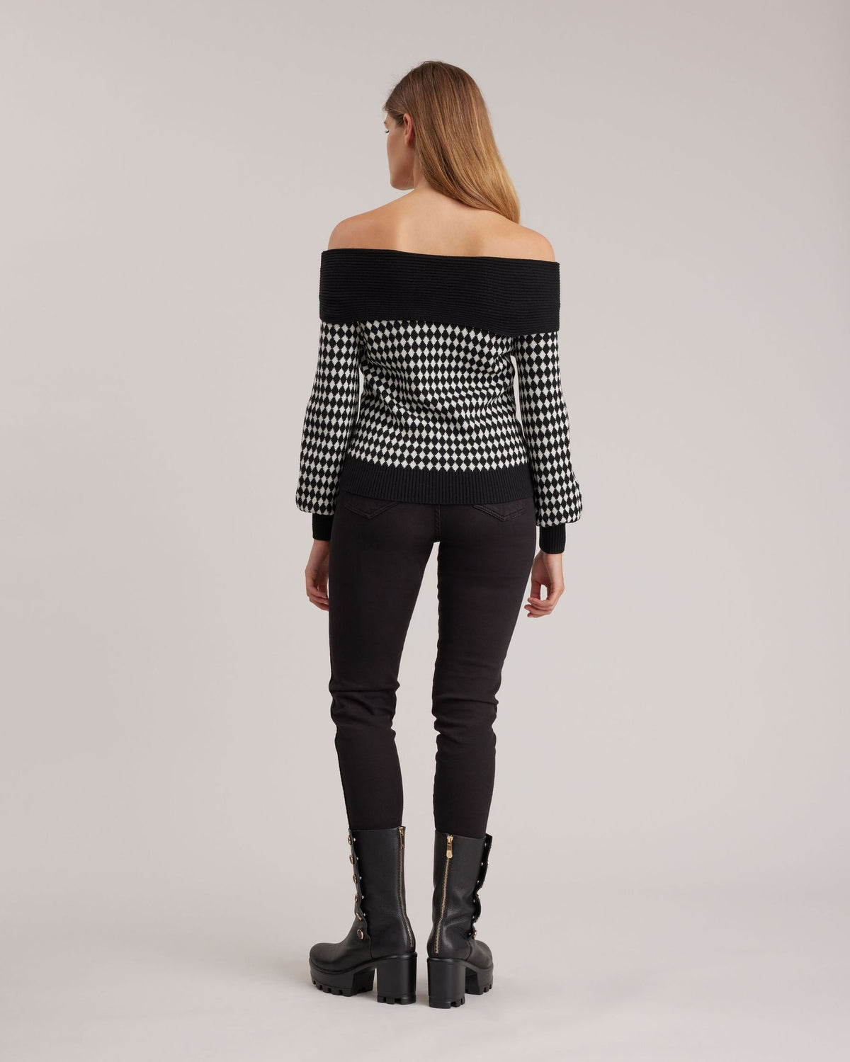 Pull Blackbird en laine - Black & White