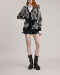 Gilet long Conga en laine - Black & White