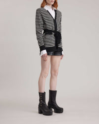 Gilet long Conga en laine - Black & White