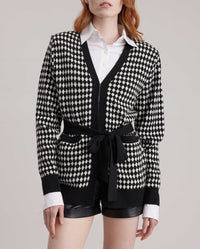 Gilet long Conga en laine - Black & White