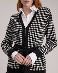 Gilet long Conga en laine - Black & White