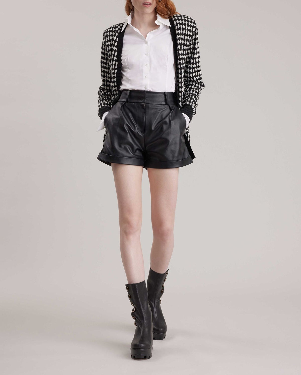 Gilet long Conga en laine - Black & White