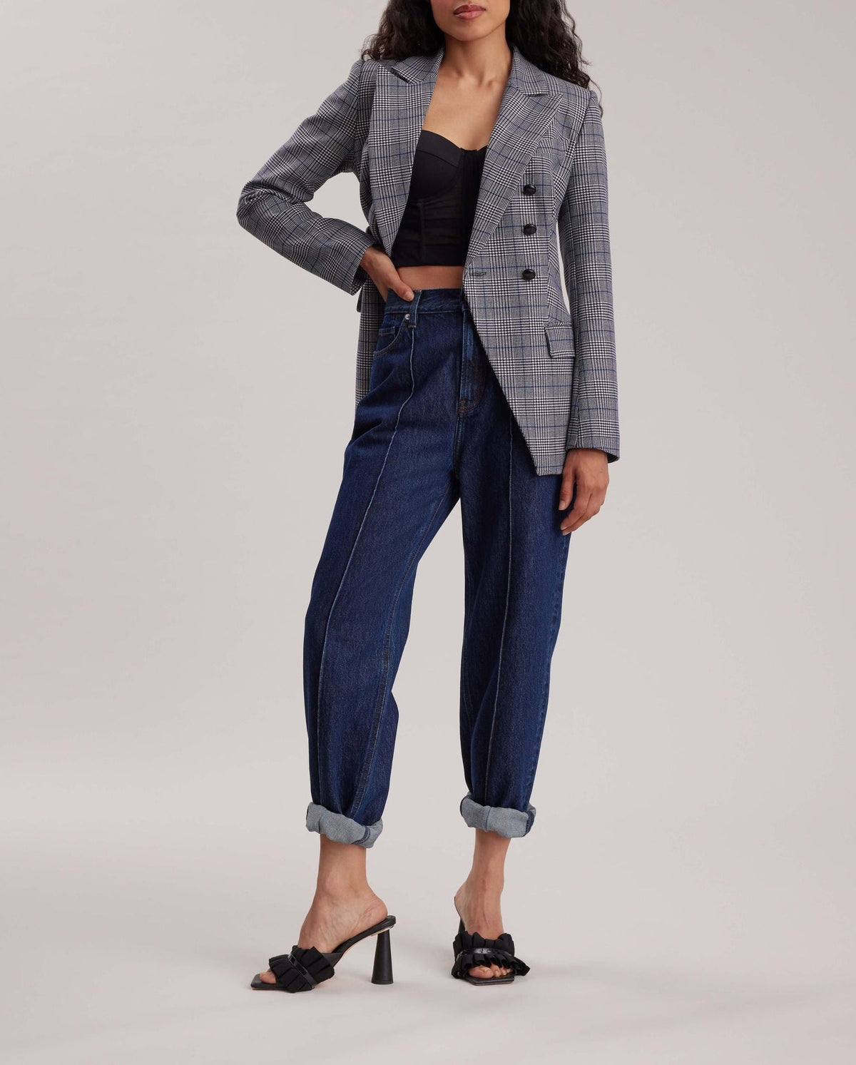 Jean mom Ira - Dark Navy
