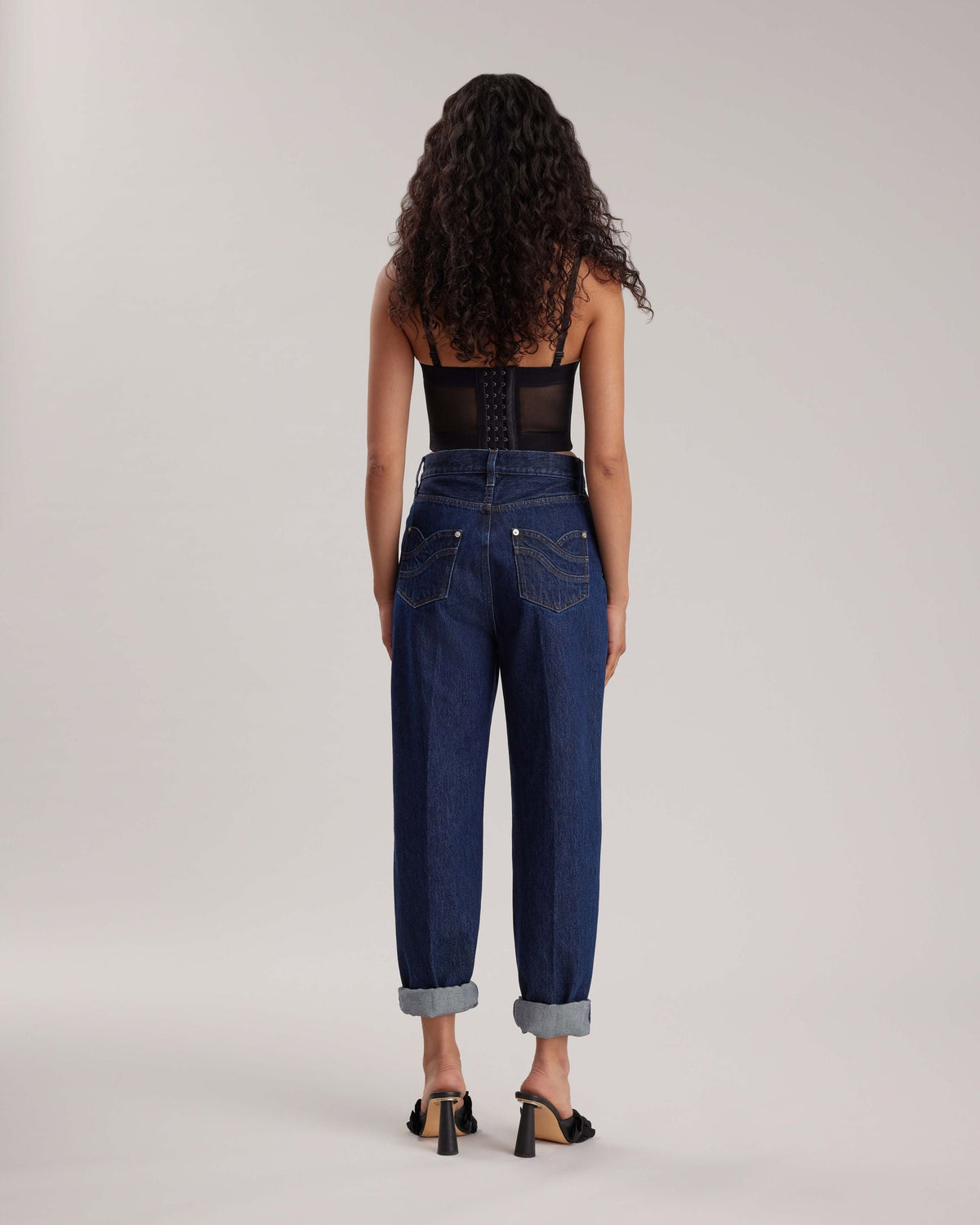 Jean mom Ira - Dark Navy