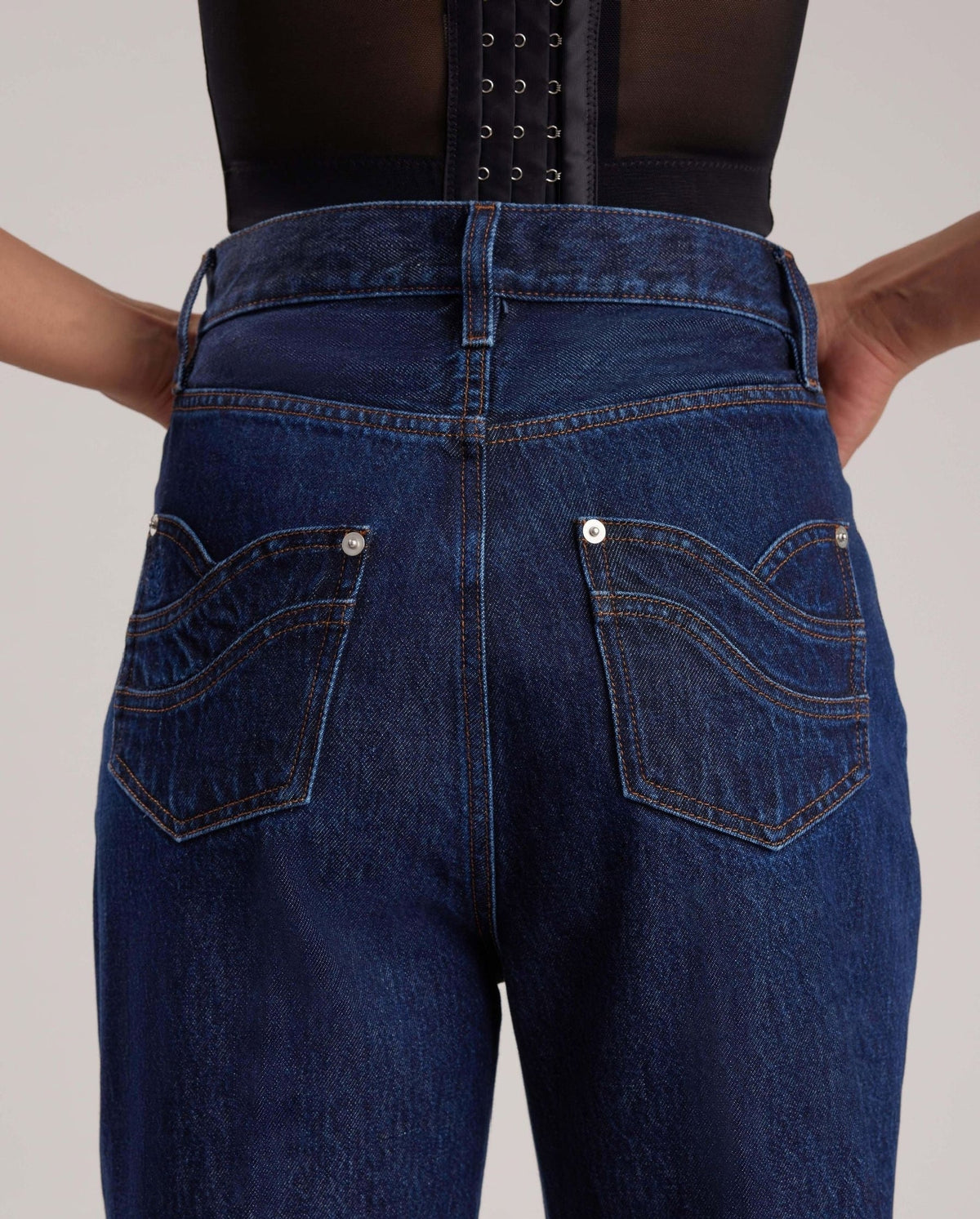 Jean mom Ira - Dark Navy