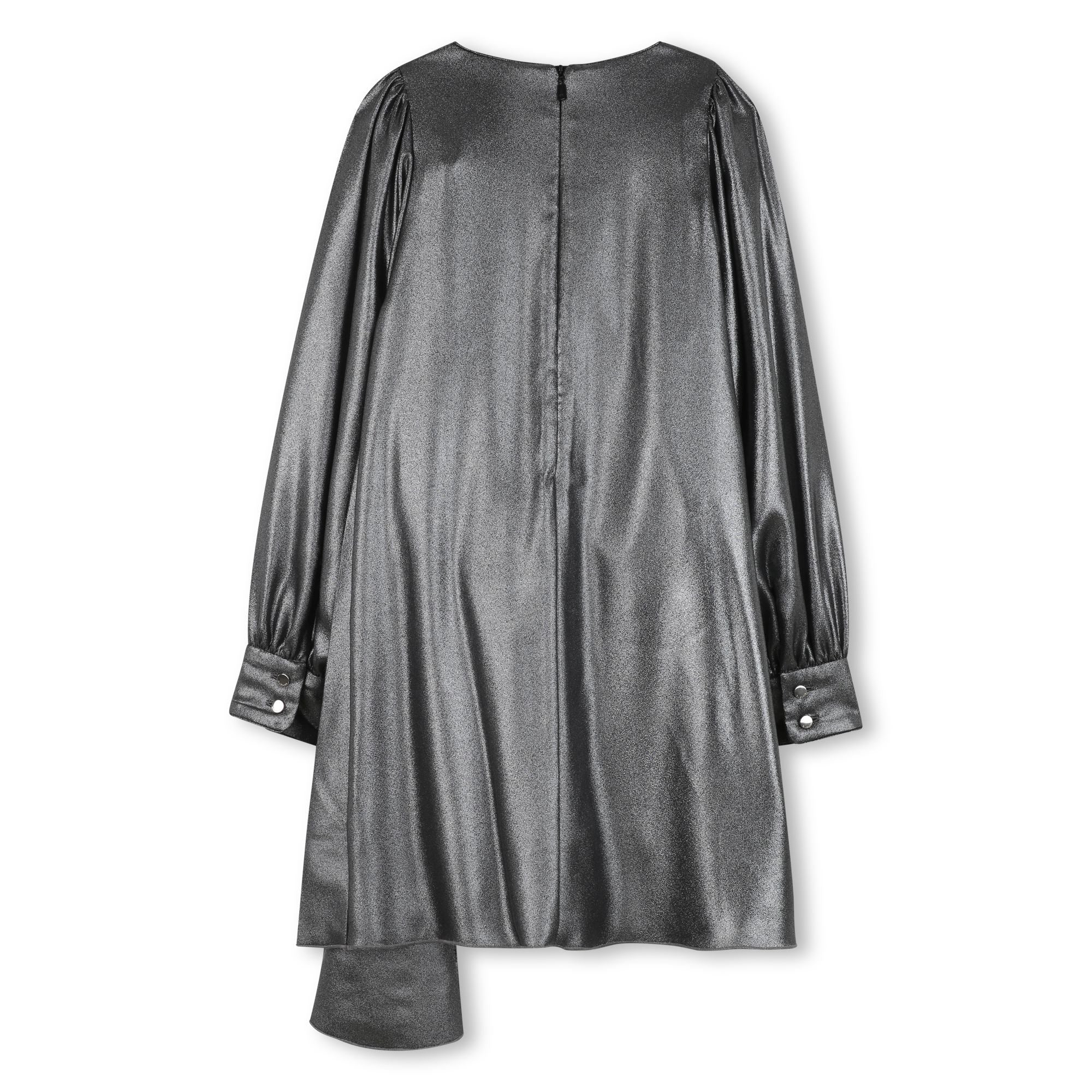 Robe plissée asymétrique - Platinium