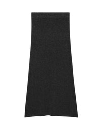 Jupe longue en lurex - Black & Silver