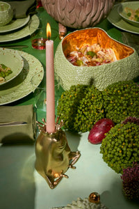 Grand bol Haas Mojave Desert Gold en or et porcelaine - Green & Gold