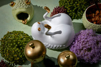 Boîte Haas Butts Up en or et porcelaine - White