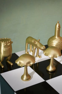 Jeu d'échecs Haas Jeux en laiton - Blanc, Noir, Rouge & Or