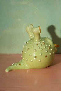 Grand cendrier Hashtray Haas Brothers en porcelaine & or 24K - Blanc & Or