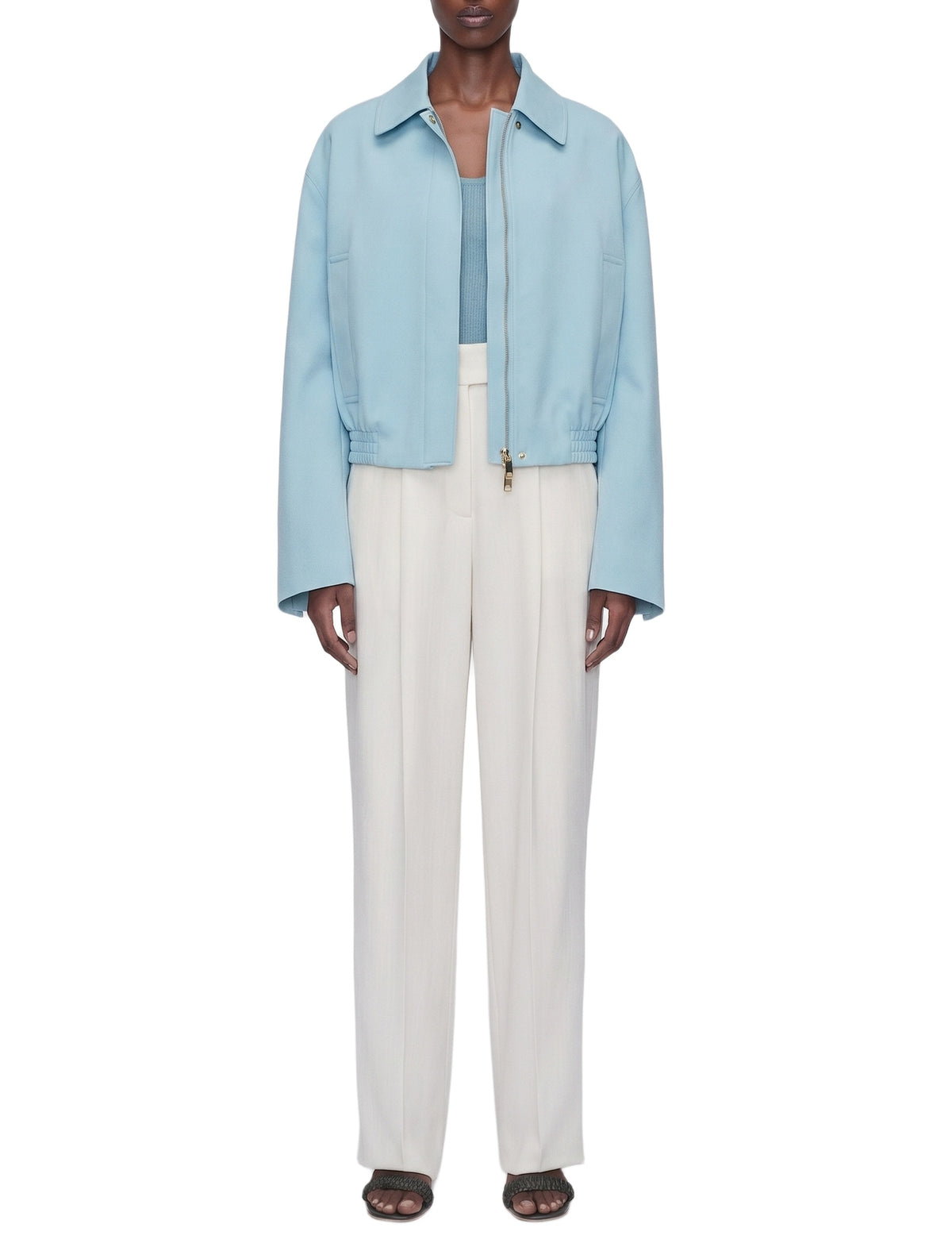 Haddou cotton bomber jacket - Chambray