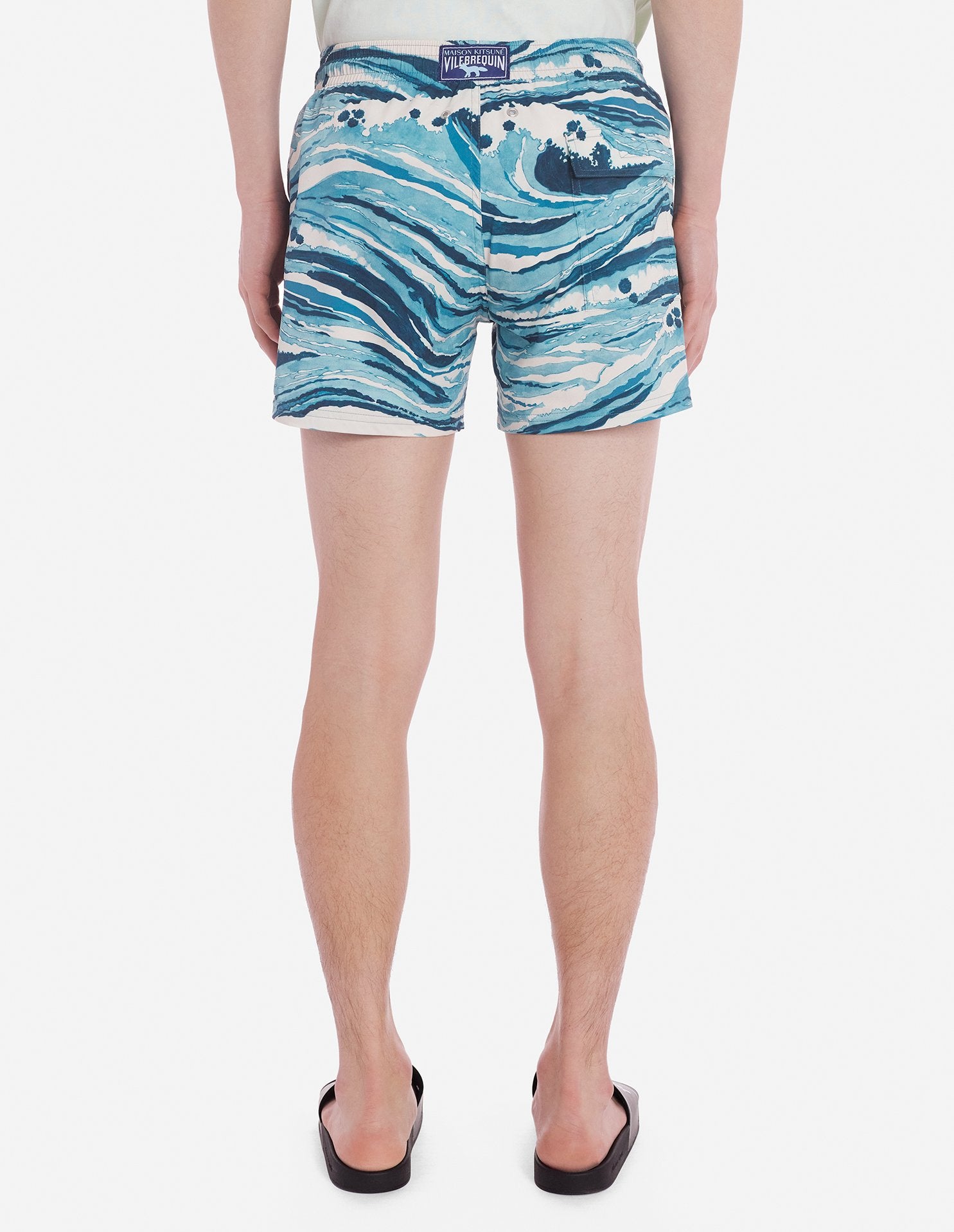 Short de bain Maison Kitsuné x Vilebrequin - Storm Blue Design