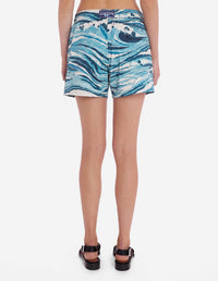 Short de bain Maison Kitsuné x Vilebrequin - Storm Blue Design