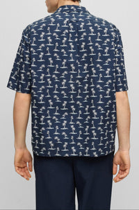Chemise Lars à manches courtes - Dark Blue