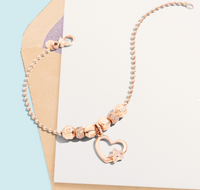 Charm Cuore en or rose 9K et argent - Or Rose & Argent