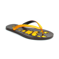 16qty NEW / Tongs Helga en cuir Ayers - Yellow
