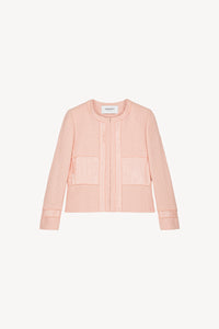 Veste courte avec poche - Abricot