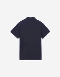 Polo à manches courtes cavec écusson ton sur ton - Navy