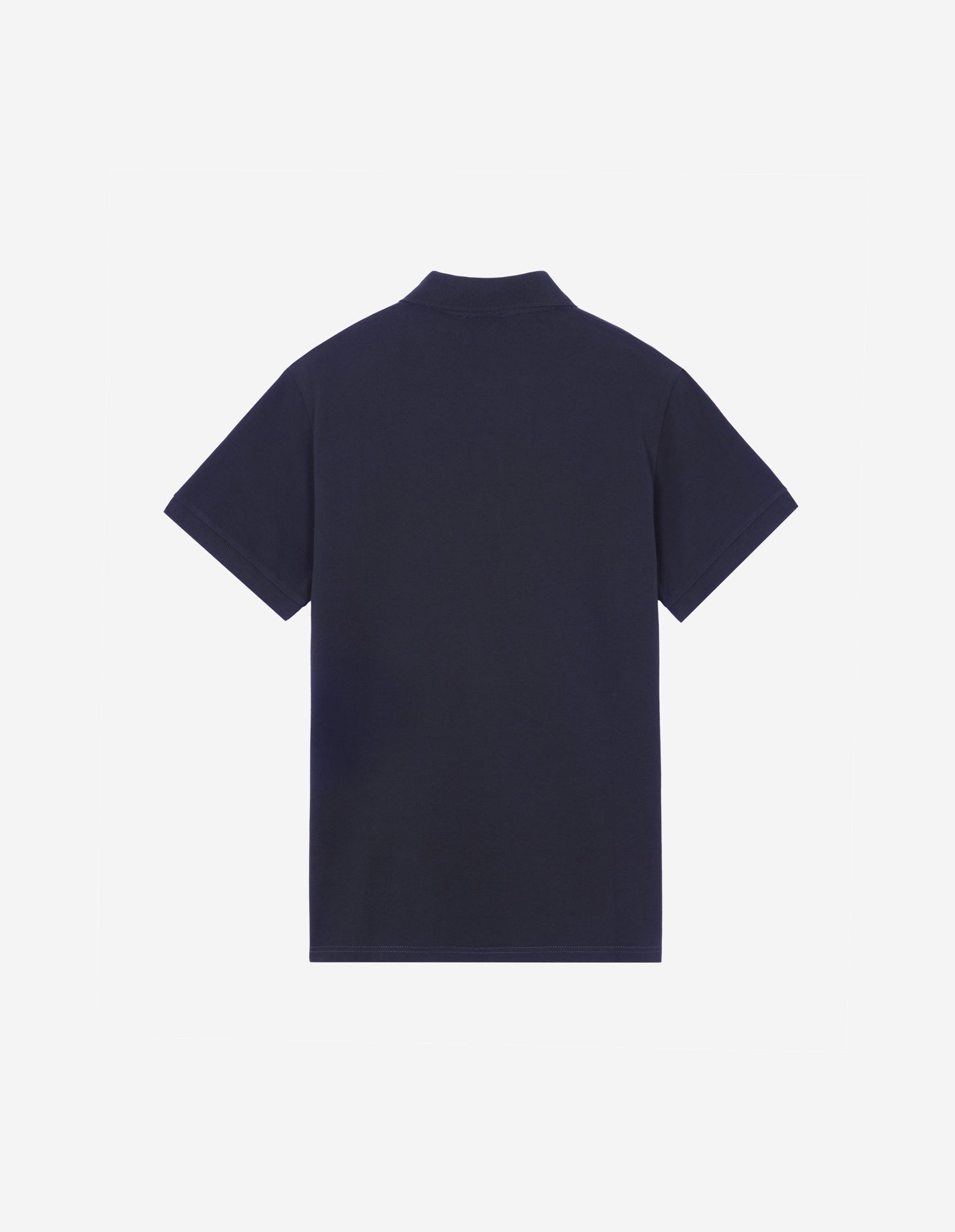 Polo à manches courtes cavec écusson ton sur ton - Navy