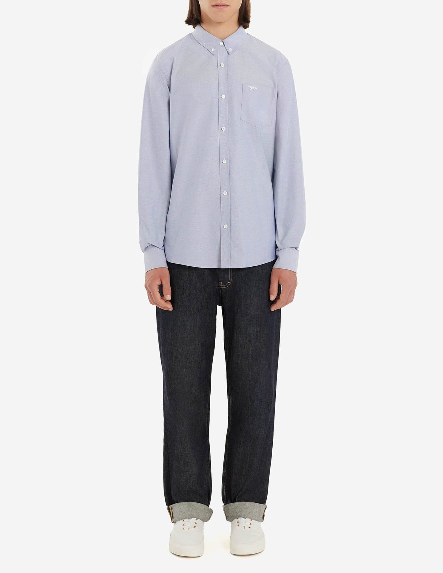 Chemise à poche brodée - Light Blue